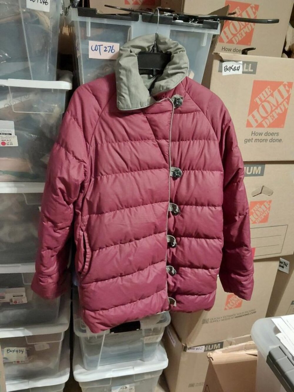 NEW ! Vintage Puffer Coat Down Filled Purple Size M